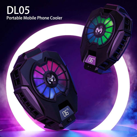 MEMO DL05  Phone Radiator Phone Cooling Fan Case Cold Wind Handle Fan for Phone Cooler Phone Cooling Fan Case