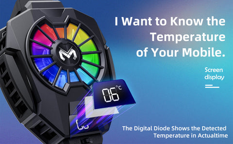 MEMO DL05  Phone Radiator Phone Cooling Fan Case Cold Wind Handle Fan for Phone Cooler Phone Cooling Fan Case